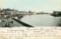 carte postale de Liège Quai de la Batte