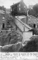 carte postale ancienne de Verviers Escalier du  mamelon vert, rue Regnier