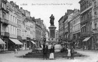carte postale de Liège Rue Vinâve d'ile  et fontaine de la Vierge