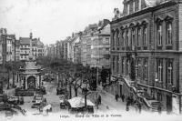 carte postale de Liège Hôtel de ville et le Perron