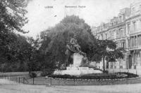 carte postale de Liège Statue Monument Rogier