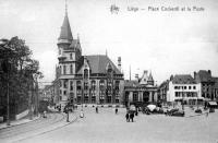 carte postale de Liège Place Cockerill et la Poste