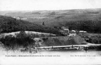 carte postale ancienne de Trois-Ponts Bifurcation du chemin de fer et route vers Coo