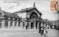 carte postale ancienne de Liège Gare des Guillemins