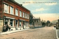 carte postale ancienne de Pepinster Pont du chemin de fer et grand pont