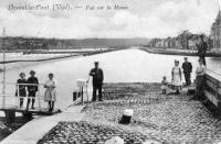 carte postale ancienne de Visé Vue sur la Meuse