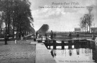 carte postale ancienne de Visé Canal Liège-Maestricht. Entrée du Bateau dans l'écluse