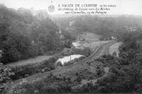 postkaart van Palogne Les ruines du château de Logne vers les roches aux corneilles, vu de Palogne