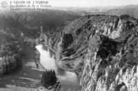 carte postale ancienne de Palogne Les rochers de Sy et Verlaine vu des hauteurs de Palogne