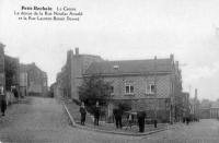 carte postale ancienne de Petit-Rechain Le centre - Le dessus de la rue Nicolas Arnold et la rue Laurent Benoît Dewez