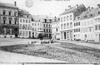 carte postale ancienne de Stavelot Place du marché