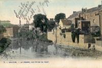 carte postale ancienne de Dolhain La Vesdre vue prise du pont