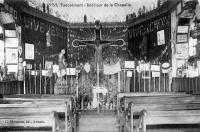 carte postale ancienne de Pepinster Tancrémont - intérieur de la Chapelle
