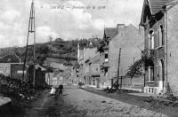 carte postale ancienne de Trooz Avenue de la Gare