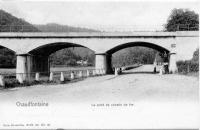 carte postale ancienne de Chaudfontaine Le pont du chemin de fer