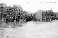 carte postale de Liège Quai Vercour - Inondation 1910