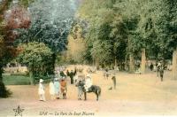 carte postale ancienne de Spa Le parc de sept heures