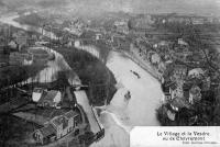 carte postale ancienne de Vaux Le Village et la Vesdre vu de Chèvremont