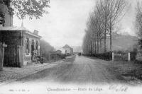 carte postale ancienne de Chaudfontaine Route de Liège