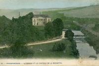 carte postale ancienne de Chaudfontaine La Vesdre et le Château de la Rochette