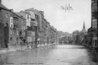 carte postale ancienne de Verviers La Vesdre derrière le Spintay