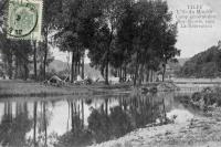 carte postale ancienne de Tilff L'Ile du moulin - Camp général des Boy-Scouts, la récréation