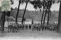 carte postale ancienne de Tilff Camp des Boy-scouts à Tillf. Prestation de serment