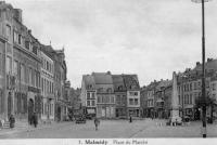 carte postale ancienne de Malmedy Place du marchÃ©