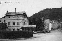 carte postale ancienne de Malmedy Entrée de la Ville (Hôtel de la Gare et Café de l'Octroi)