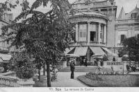 carte postale ancienne de Spa La terrasse du Casino