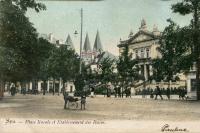 carte postale ancienne de Spa Place Royale et Etablissement des Bains