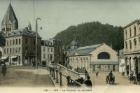 carte postale ancienne de Spa Le Pouhon, vu derrière