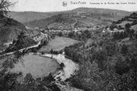 carte postale ancienne de Trois-Ponts Panorama vu du Rocher des coeurs fendus