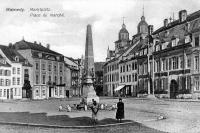 carte postale ancienne de Malmedy Place du marché