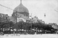 carte postale ancienne de Liège Place du Marché