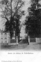 carte postale ancienne de Petit-Rechain Entrée du château de Petit-Rechain