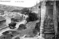 carte postale ancienne de Remouchamps Un coin du village (actuelle av. Marcellin La Garde, et dans le fond : Hôtel Bonhomme)