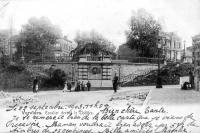 carte postale ancienne de Verviers Escalier devant le Théatre