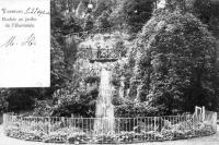 carte postale ancienne de Verviers Rocher au jardin de l'Harmonie