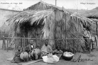 carte postale ancienne de Liège Exposition universelle de Liège 1905 - Village Sénégalais, Joueurs de Cora
