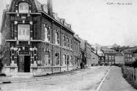 carte postale ancienne de Wanze Moha - rue de la Gare