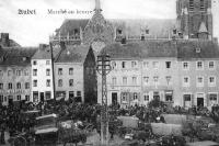 carte postale ancienne de Aubel Marché au beurre