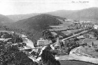 carte postale ancienne de Coo Vue générale (Eglise et Grand Hôtel de la Cascade)