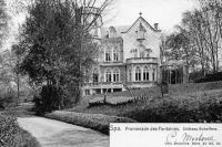 carte postale ancienne de Spa Promenade des Fontaines. Château Schaffers.