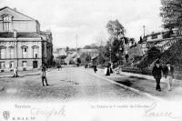 carte postale ancienne de Verviers Le Théatre et l'escaalier du Chic-chac