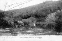 carte postale ancienne de La Gileppe Petit Pont et fond de la Gileppe