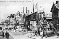 carte postale ancienne de Seraing Passerelle et passage à niveau