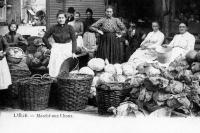 carte postale ancienne de Liège Marché aux choux