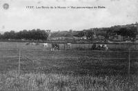 carte postale ancienne de Huy Les bords de la Meuse - Vue panoramique de Statte