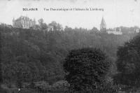 carte postale ancienne de Dolhain Vue panoramique et château de Limbourg